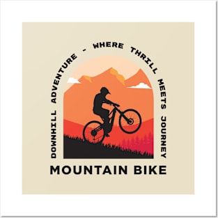 Downhill adventure: where thrill meets journey Posters and Art